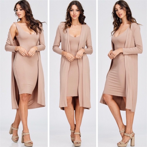 RELISTED SIZES STILL AVAILABLE BodyCon Tank Dress/Duster Set - Picture 4 of 4